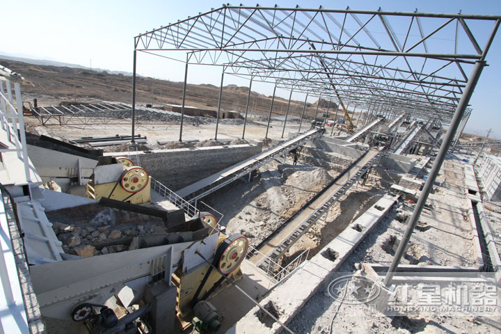 紅星用戶(hù)石料破碎生產(chǎn)現(xiàn)場(chǎng)，可就近安排參觀現(xiàn)場(chǎng)